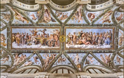 Vista de las bóvedas de la Logia de Cupido y Psique, de Raphael
