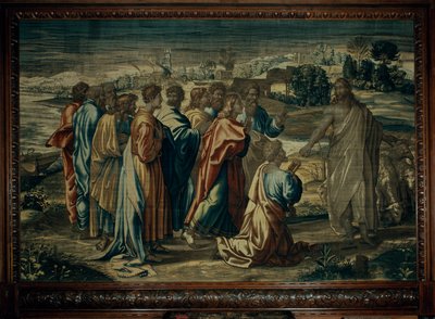 La encomienda de Cristo a San Pedro, taller de Mortlake de after Raphael