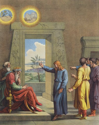 José interpretando los sueños del faraón de after Raphael