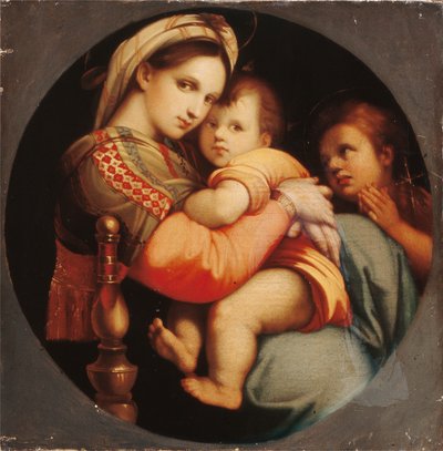 Virgen de la Silla (óleo sobre lienzo) de Raphael (1483 1520) (after)