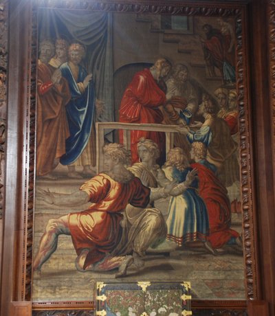 La Muerte de Ananías, taller de Mortlake de after Raphael