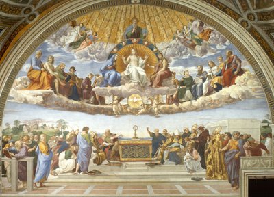 Disputa, de la Stanza della Segnatura de Raphael
