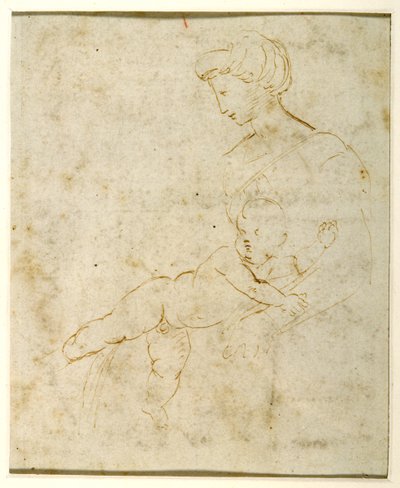 Madonna y el Niño, después de Miguel Ángel de Raphael