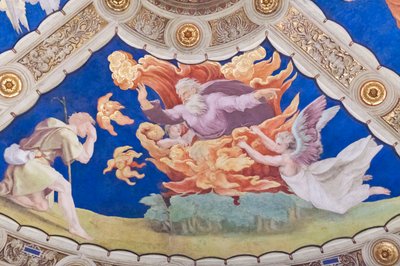 Moisés ante la zarza ardiente, techo de la estrofa di Eliodoro, sala de Heliodoro de Raphael (1483 1520)