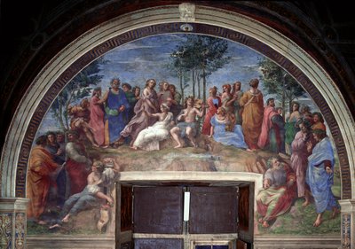 Parnaso, de la Stanza della Segnatura de Raphael (1483 1520)