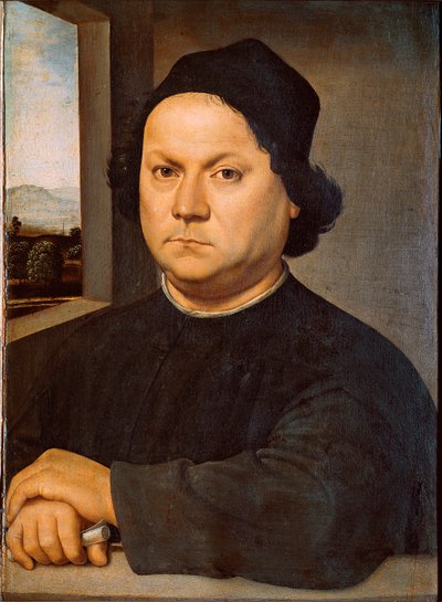 Retrato del pintor Pietro Perugino (ca. 1448-1523) de Raphael