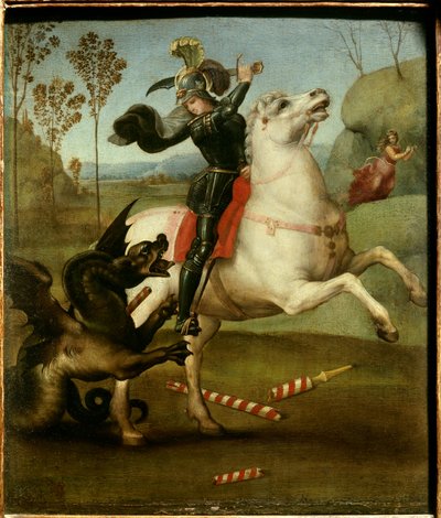 San Jorge luchando con el dragón de Raphael