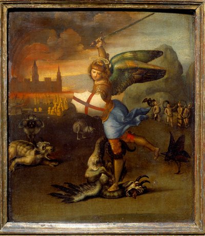 San Miguel y el dragón (c.1505) de Raphael