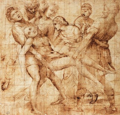Estudio para la Deposición de Pala Baglioni (retablo) de Raphael (1483 1520)