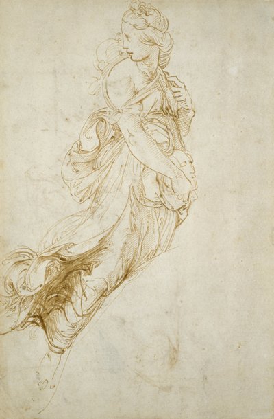 Estudio para la figura de Melpómene de Raphael