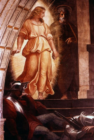 La Liberación de San Pedro (detalle) de un fresco del artista italiano del Alto Renacimiento Rafael de Raphael (1483 1520)