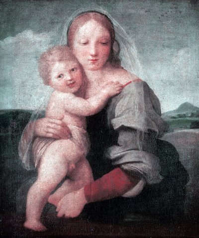 La Madonna y el Niño (Madonna de la torre) (1509-1511) de Raphael