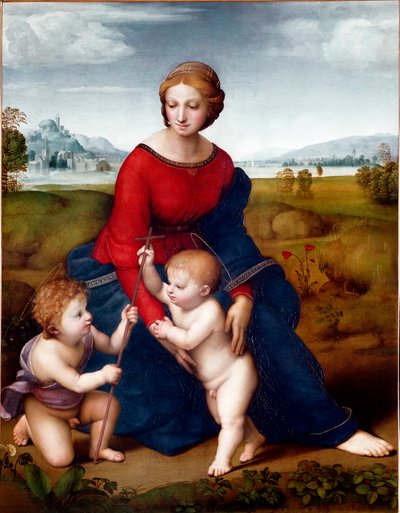 La Virgen en la pradera o Madonna del Belvedere de Raphael