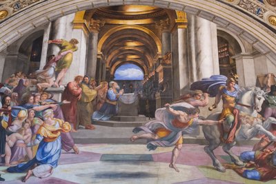 La expulsión de Heliodoro del templo, sala de Heliodoro de Raphael (1483 1520)