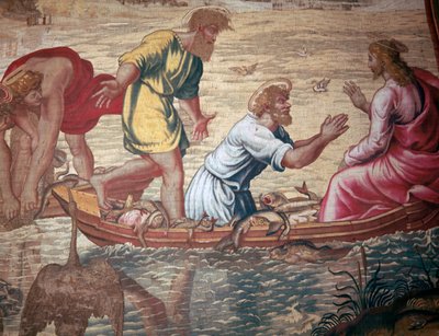 Caricatura de la pesca milagrosa de Raphael