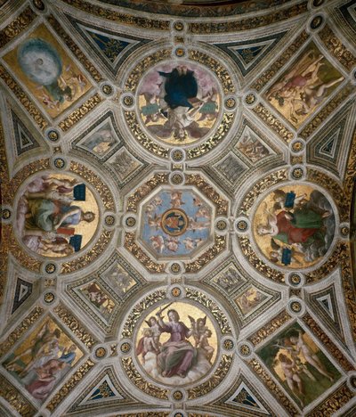 Techo en la Stanza della Segnatura, ca. 1510-1511 de Raphael