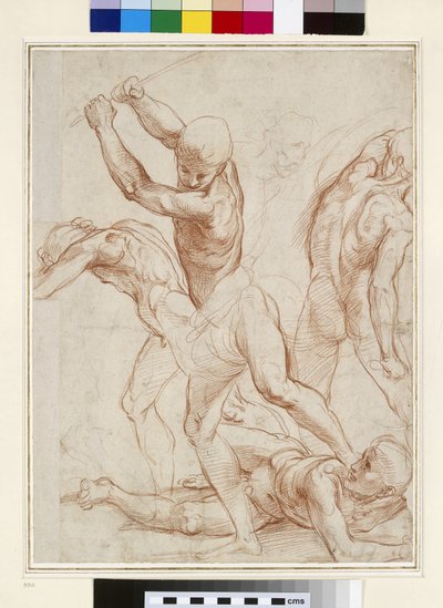 Combate de hombres desnudos de Raffaello Sanzio Raphael