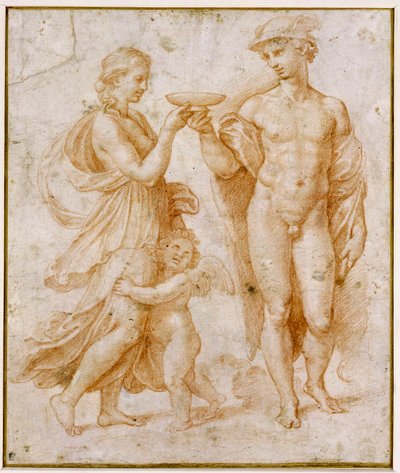 Mercurio ofreciendo la copa de la inmortalidad a Psique de Raphael