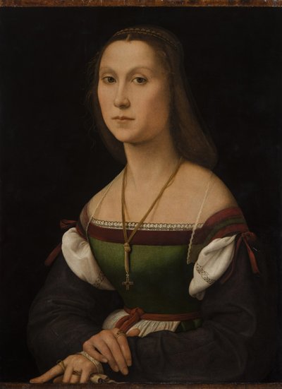 Retrato de una joven La Muta, ca 1507 de Raphael