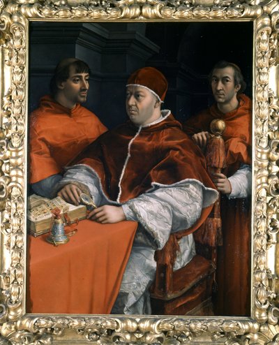 Retrato del Papa León X de Raphael