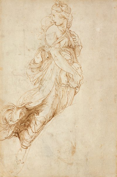 Estudio para la figura de Melpómene de Raphael