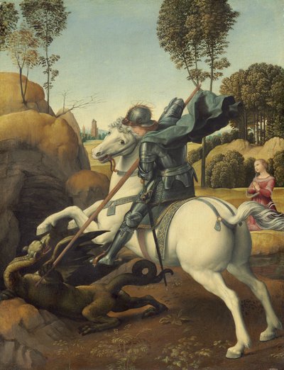San Jorge y el dragón, c.1506 de Raphael