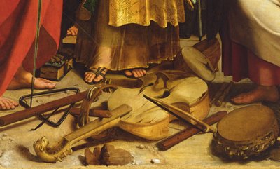 Santa Cecilia rodeada de San Pablo, San Juan Evangelista, San Agustín y María Magdalena de Raphael