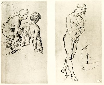 Estudio de una figura orando de Raffaello Sanzio Raphael