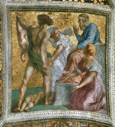 El Juicio de Salomón Fresco en el Techo de la Stanza della Segnatura, ca 1510-1511 de Raphael