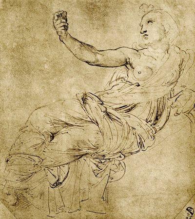 La Musa Euterpe de Raffaello Sanzio Raphael