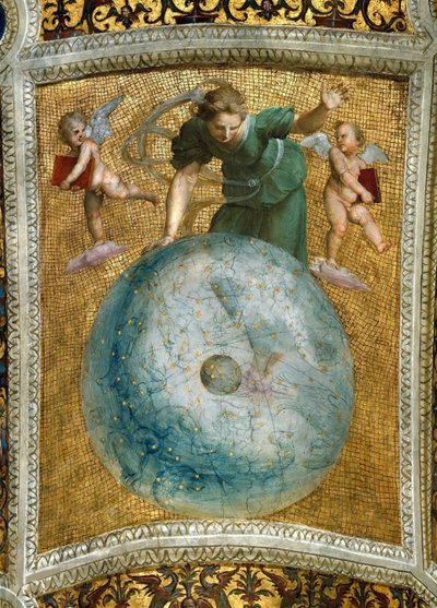 El Primum mobile. Fresco en el techo de la Stanza della Segnatura, ca 1510-1511 de Raphael