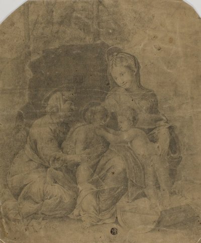 La Virgen y el Niño con Santa Isabel y el Niño Juan Bautista de Raphael
