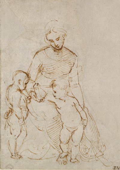 La Virgen y el Niño con San Juan, principios del siglo XVI de Raphael