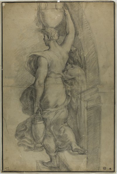 Mujer llevando jarra de agua de Raphael