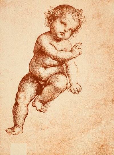 Estudio para un Niño Jesús de Raffaello Sanzio Raphael
