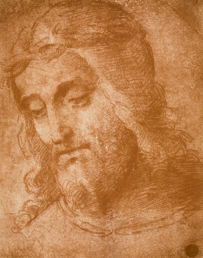 Estudio para el rostro del Redentor de Raffaello Sanzio Raphael