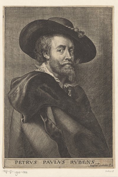 Retrato de Peter Paul Rubens Peter Paul Rubens (título sobre el objeto) de Raphael Custos