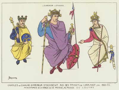 Carlos el Calvo y el emperador Lotario de Raphael Jacquemin