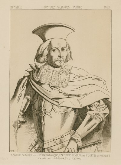 Francesco Morosini, llamado Peloponnesiaco, Capitán General de las Flotas de Venecia de Raphael Jacquemin