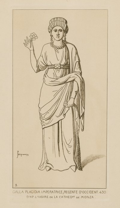 Galla Placidia emperatriz, regente de occidente, 430. D