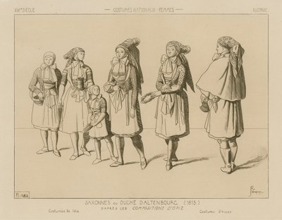 Trajes Nacionales Alemanes - Ducado de Sajonia-Altenburgo (1815) de Raphael Jacquemin