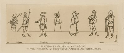 Personajes italianos del siglo XIV de Raphael Jacquemin