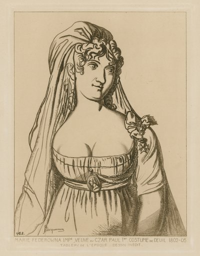 María Feodorovna, viuda del Zar Pablo I de Rusia de Raphael Jacquemin