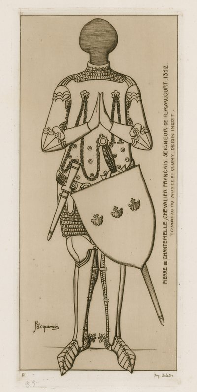 Pierre de Chantemelle, caballero francés, Señor de Flavacourt, 1352 de Raphael Jacquemin