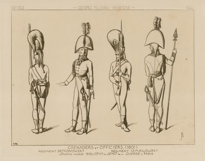 Granaderos y oficiales rusos, 1801 de Raphael Jacquemin
