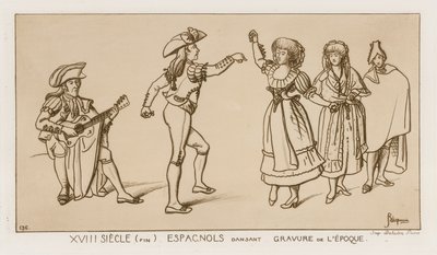 Bailarines españoles a finales del siglo XVIII de Raphael Jacquemin
