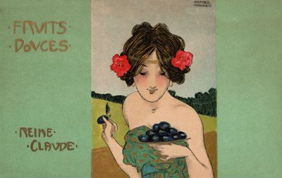 Greengages, c.1900 (ilustración) de Raphael Kirchner