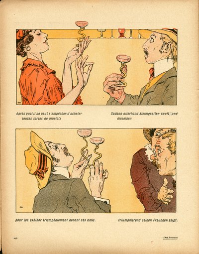 The Butter Plate, número 339, satírico en color de Raphael Kirchner