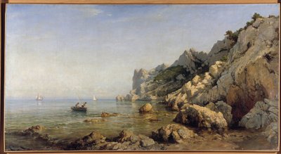La costa de Sormiou Calanques, cerca de Marsella (óleo sobre lienzo). de Raphael Luc Ponson