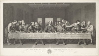 La última cena de Raphael Morghen